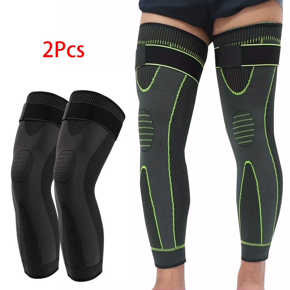Shin Guard Crossfit - 2Pcs High-Elastic Compression long Knee Sleeves