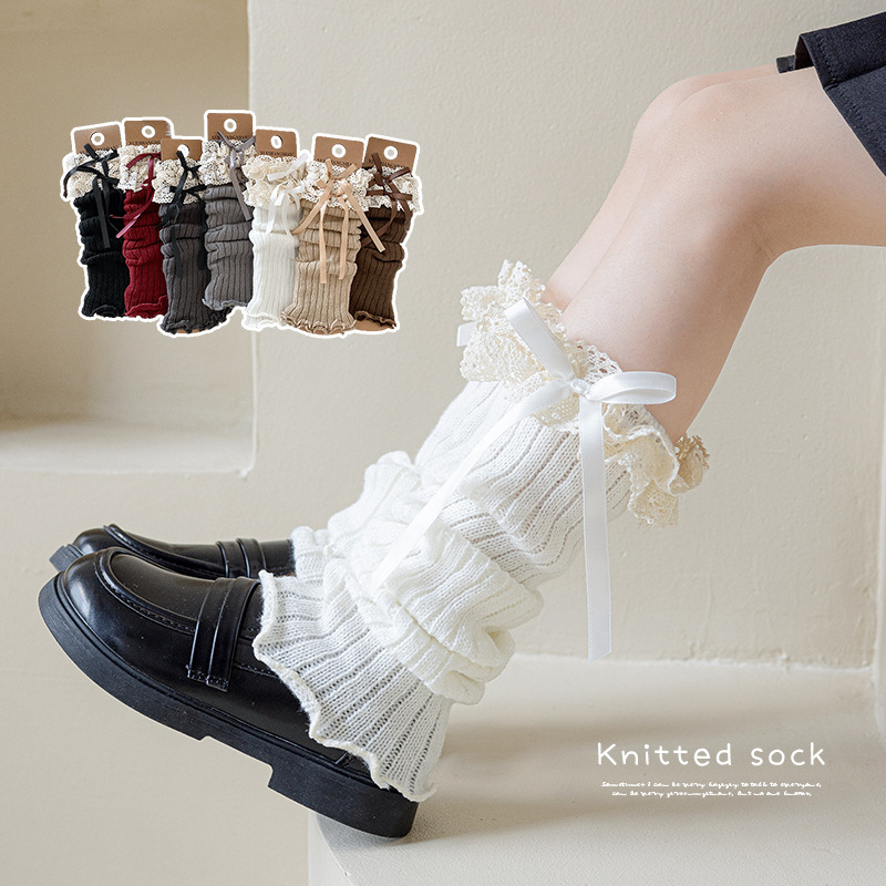 1 pair Y2K Lace Ribbon Leg War - огляд і ціна Knee Sleeve Pair