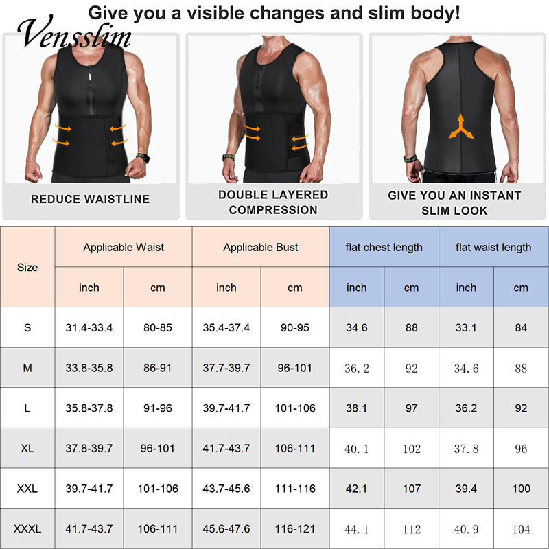 Vensslim Sauna Sweat Vest Men  - огляд і ціна Crossfit Vest