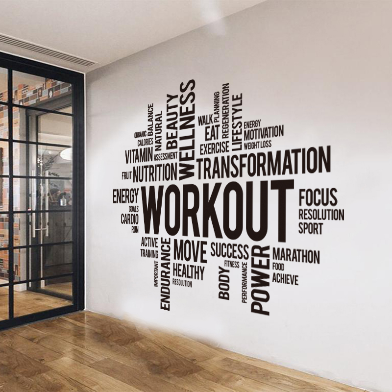 Gym Workout Word Cloud Wall St - огляд і ціна Crossfit G
