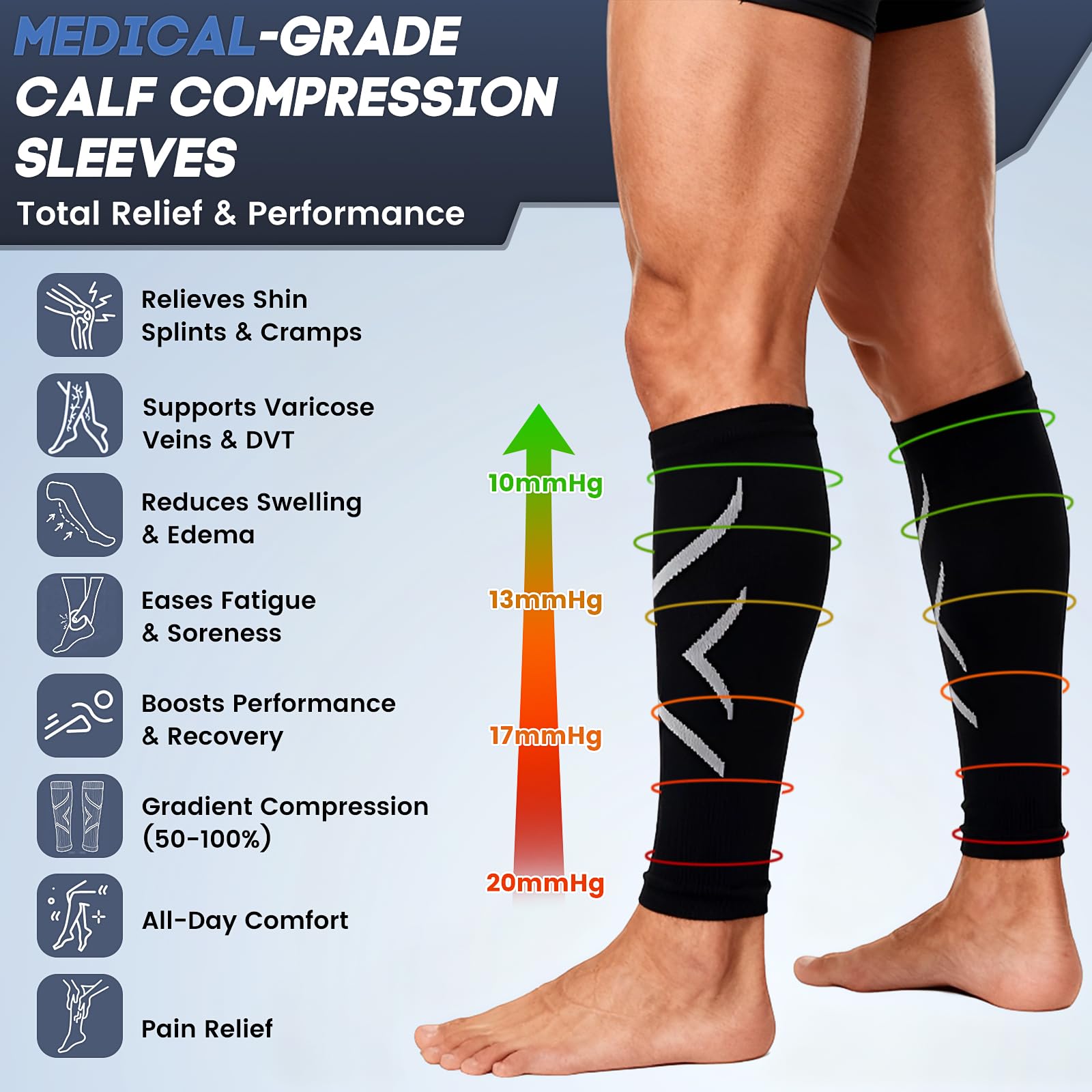 1Pair Calf Compression Sleeves - огляд і ціна Shin Guard Crossfit